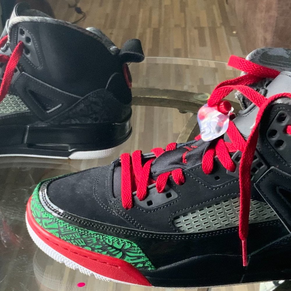 Nike Air Jordan Spizike Mens Black Red Green Shoes 315371-026
